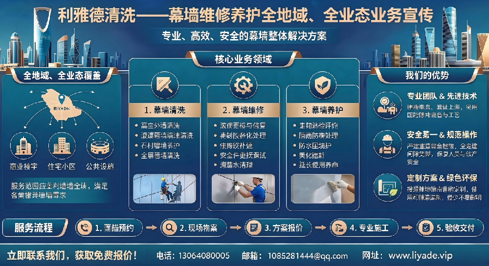 外墙清洗_济南高空玻璃幕墙清洗公司 - 利雅德清洗山东上门施工